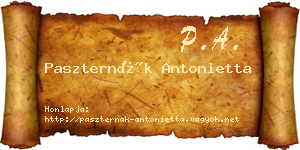 Paszternák Antonietta névjegykártya